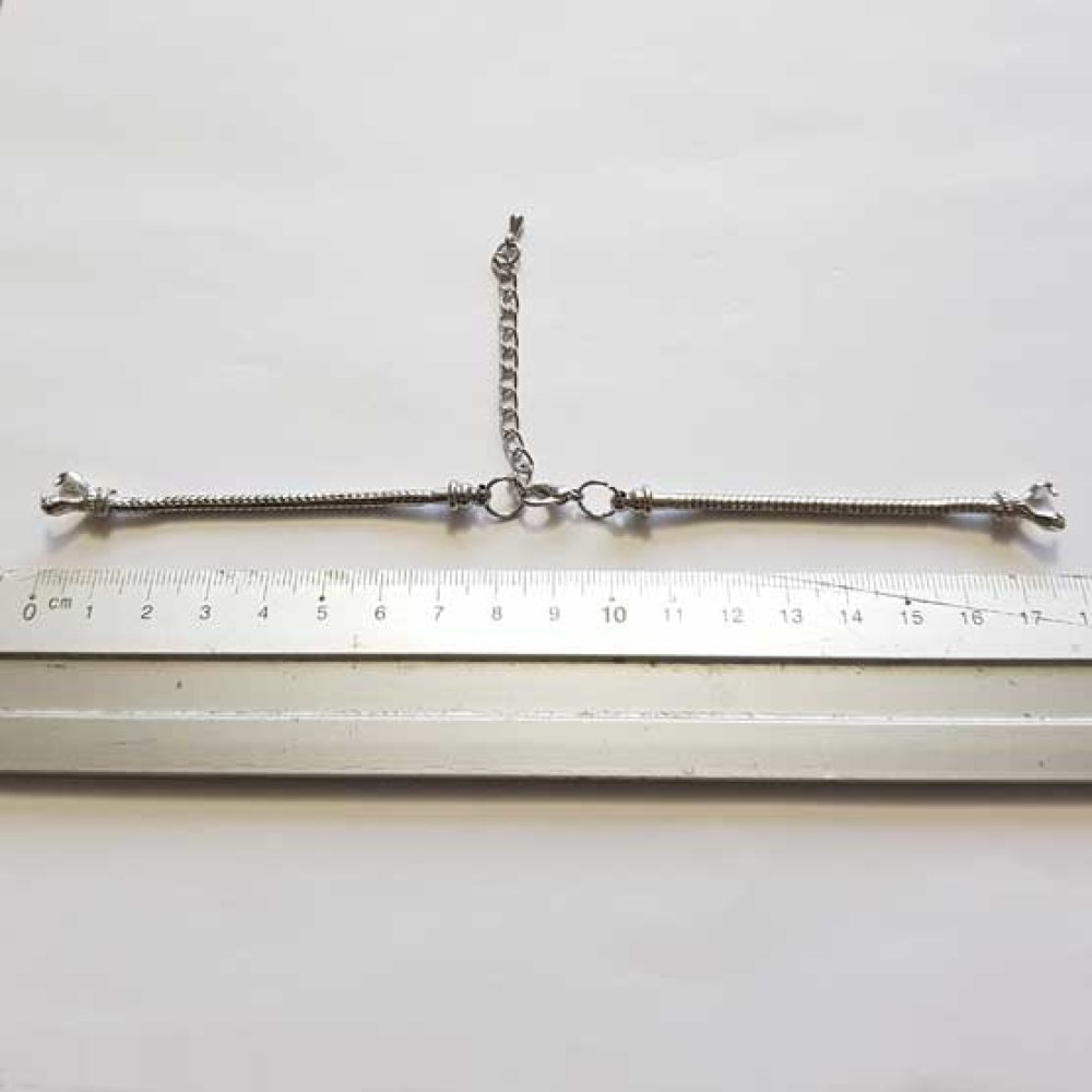 Pulseira de corrente com mostrador de relógio de estilo europeu com fecho de mosquetão 8,5 x 9,5 cm