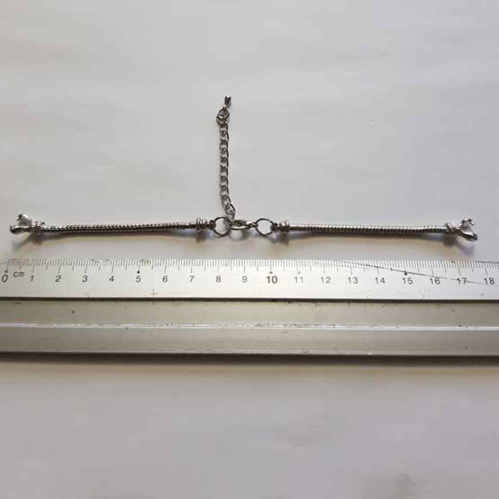 Pulseira de corrente com mostrador de relógio de estilo europeu com fecho de mosquetão 8,5 x 9,5 cm
