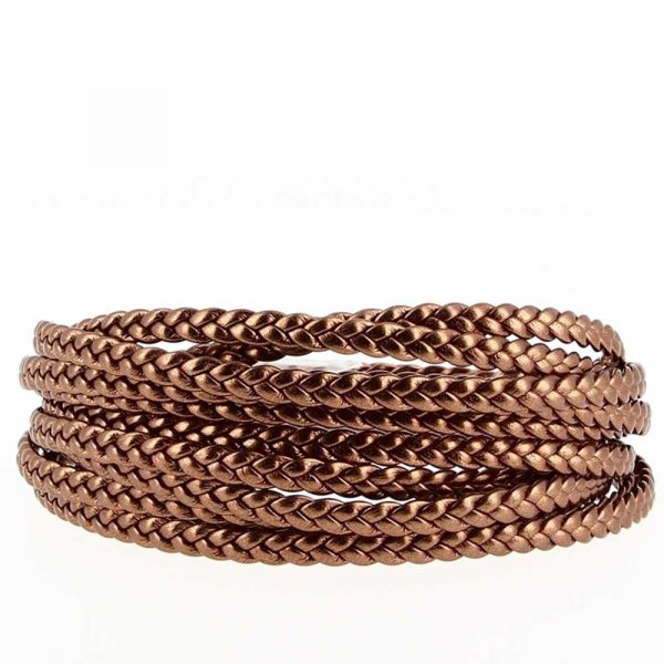 Pulseira europeia de clipe entran&ccedil;ado simples 03 DE 15 A 23 CM Antic