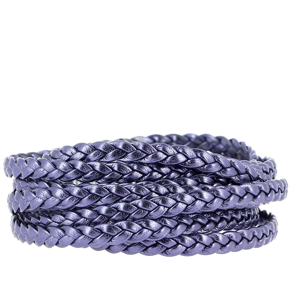 Pulseira europeia de clipe entrançado simples 03 DE 15 A 23 CM Glicine