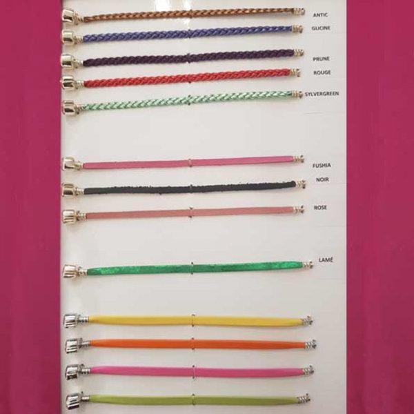 Pulseira europeia de clipe entran&ccedil;ado simples 03 DE 15 A 23 CM Ameixa