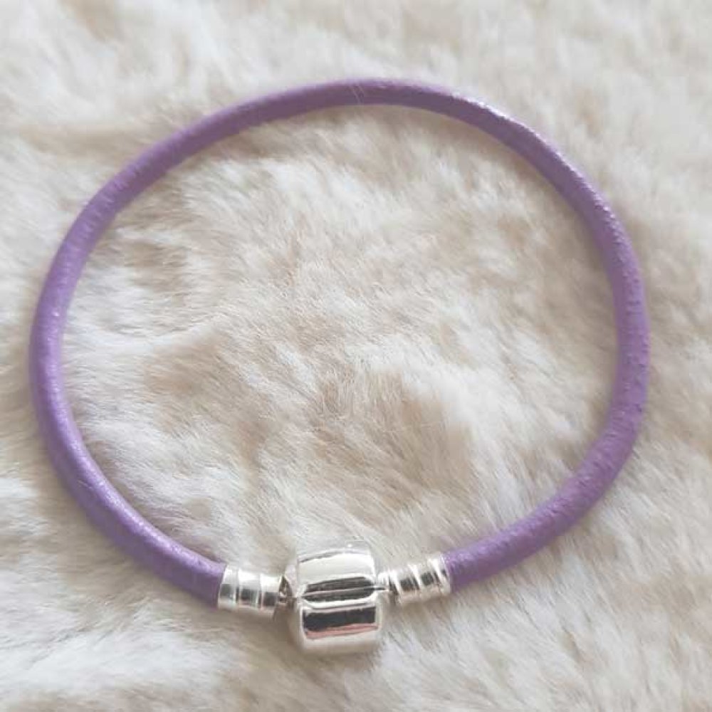 Pulseira de clipe europeu Plain 01 DE 15 A 23 CM Roxo