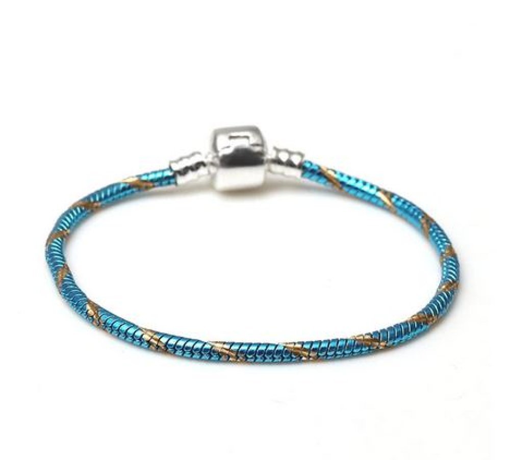 Pulseira de clipe europeu 19 cm Fecho liso N°27-01