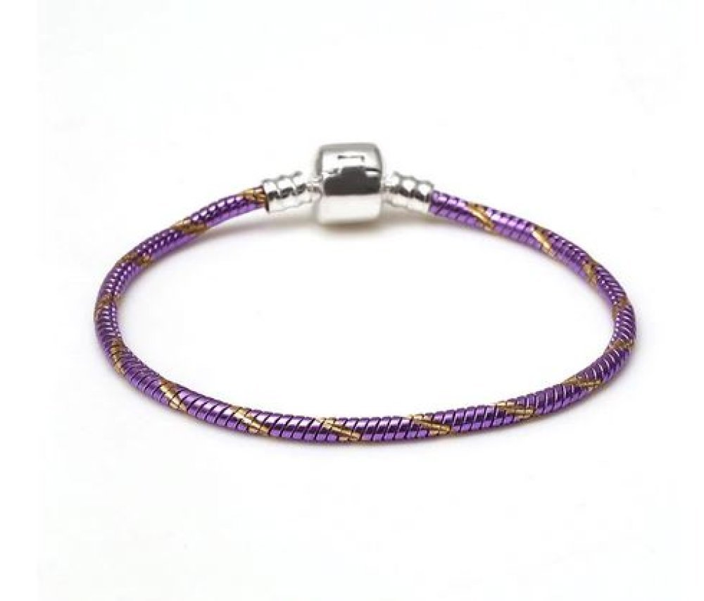 Pulseira de clipe europeu 18 cm Fecho liso N°27-02