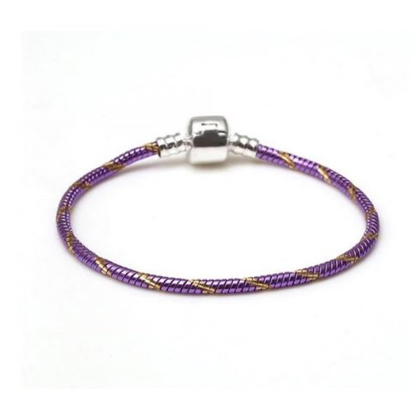 Pulseira de clipe europeu 19 cm Fecho liso N&deg;27-02