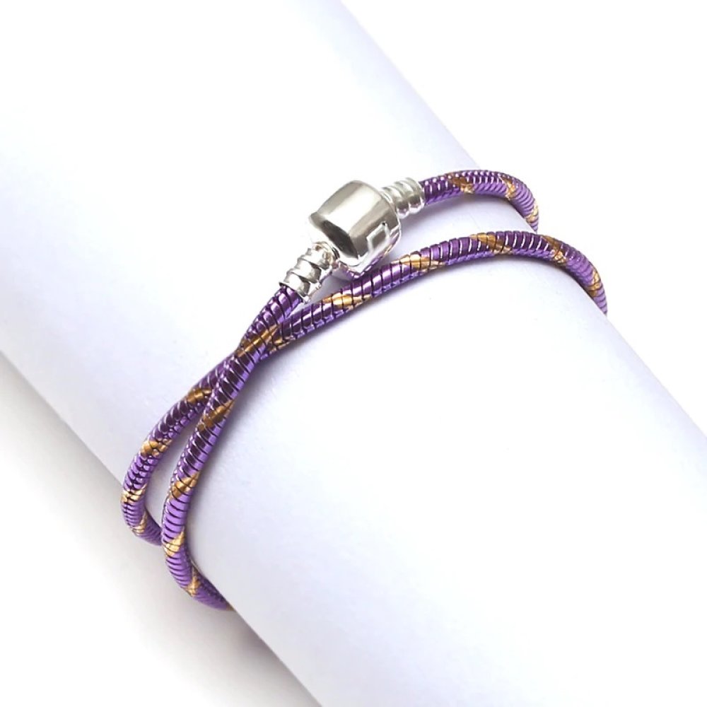 Pulseira de clipe europeu 18 cm Fecho liso N°28-02
