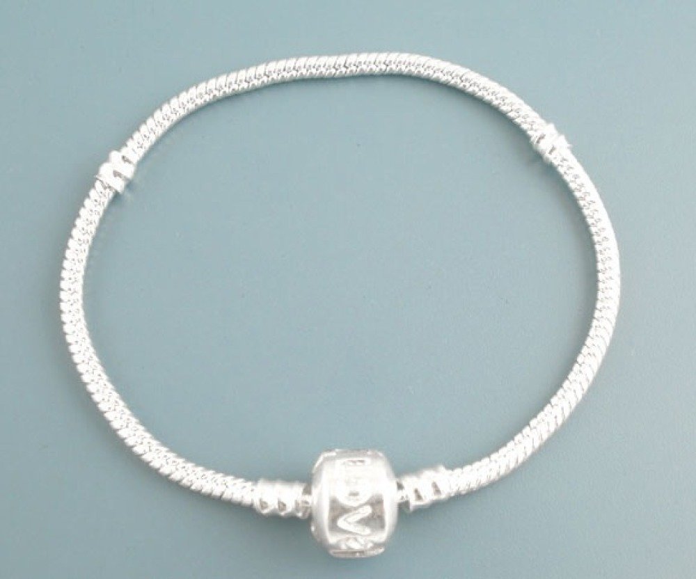 Pulseira de clipe europeu 22cm Fecho de amor