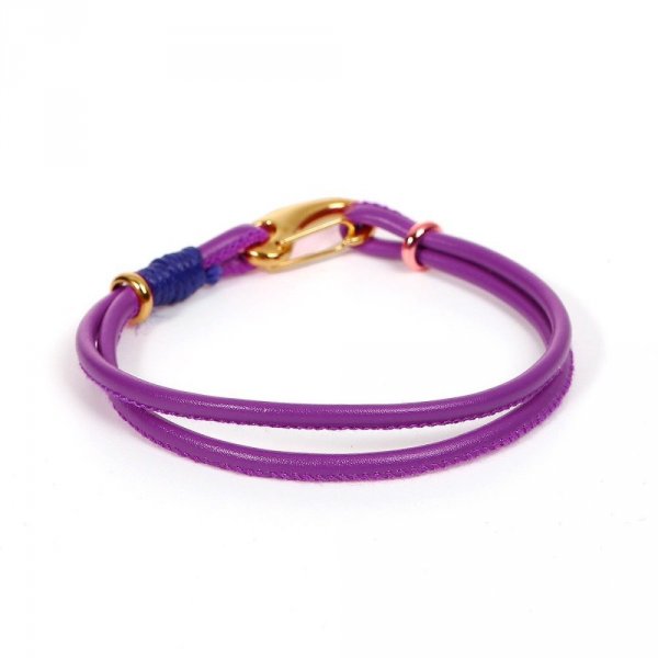 Pulseira Europeia Double Uni Roxa