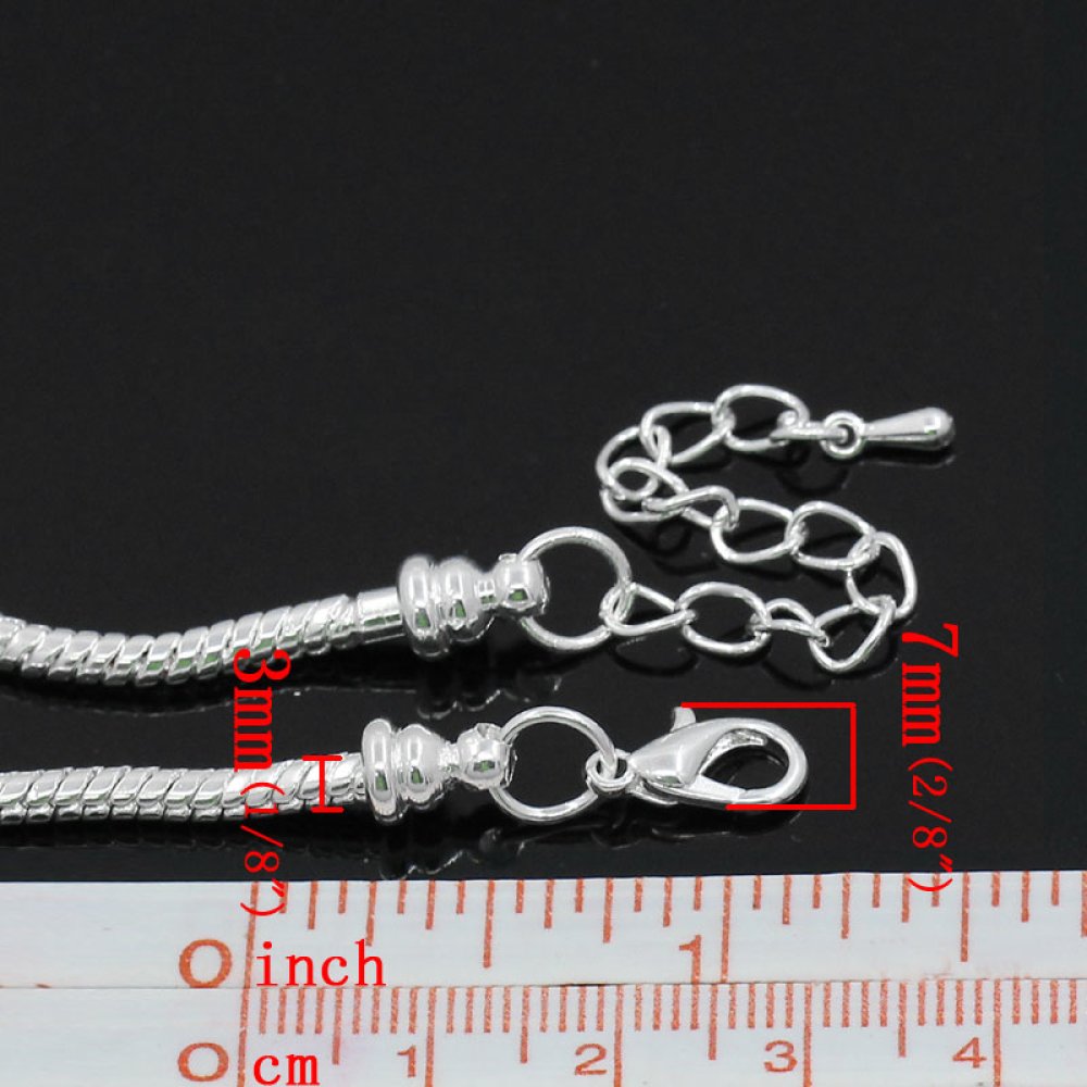 Bracelete mosquetão europeu 17cm
