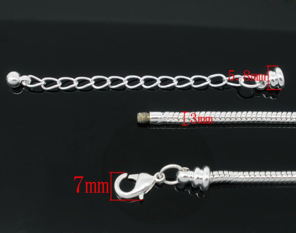 Bracelete mosquetão europeu 17cm