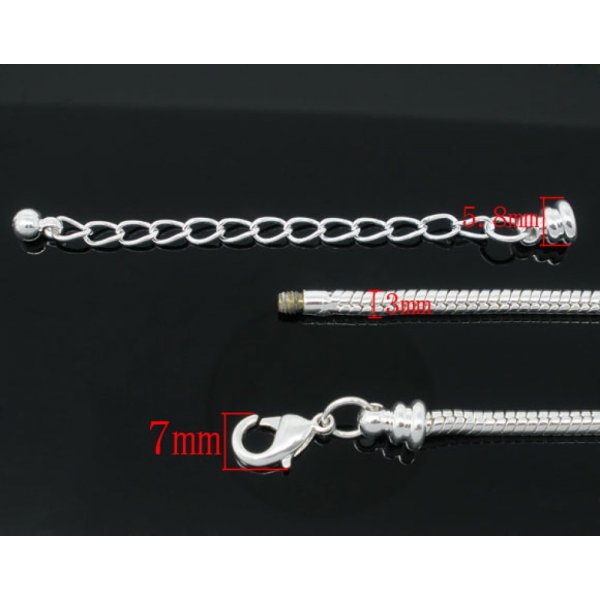 Bracelete mosquetão europeu 17cm