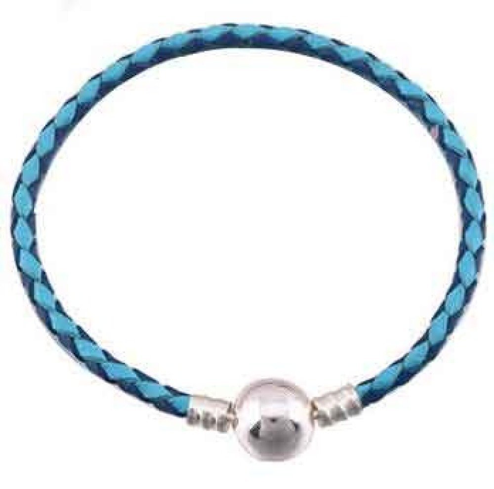 Pulseira europeia entrançada Clip 01 21cm
