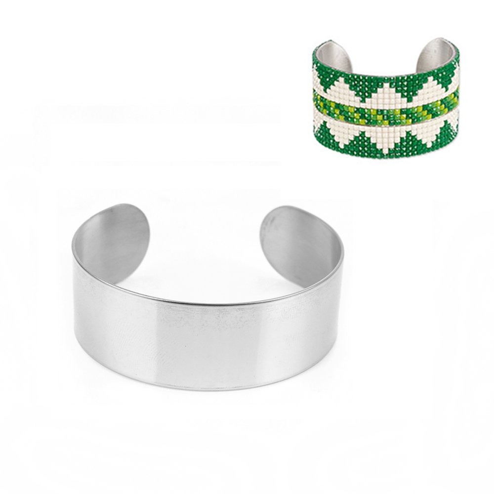 Pulseira de punho em aço inoxidável de 20 mm N°03