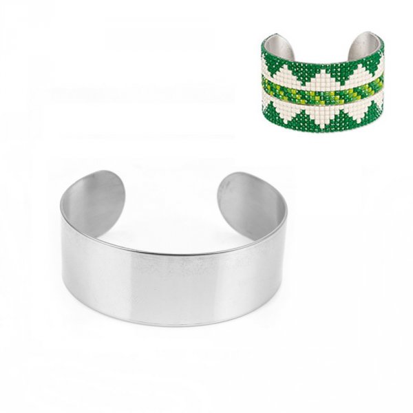 Pulseira de punho em a&ccedil;o inoxid&aacute;vel de 20 mm N&deg;03