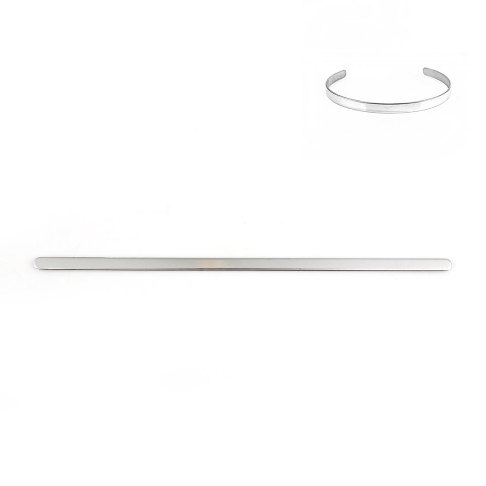Pulseira de punho em aço inoxidável de 5 mm N°06 para dobrar