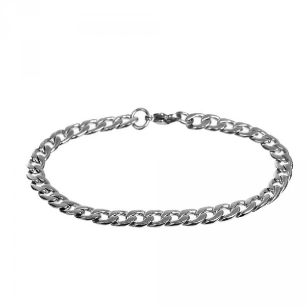 Bracelete N&deg;04 em a&ccedil;o inoxid&aacute;vel 304, 20,5 cm