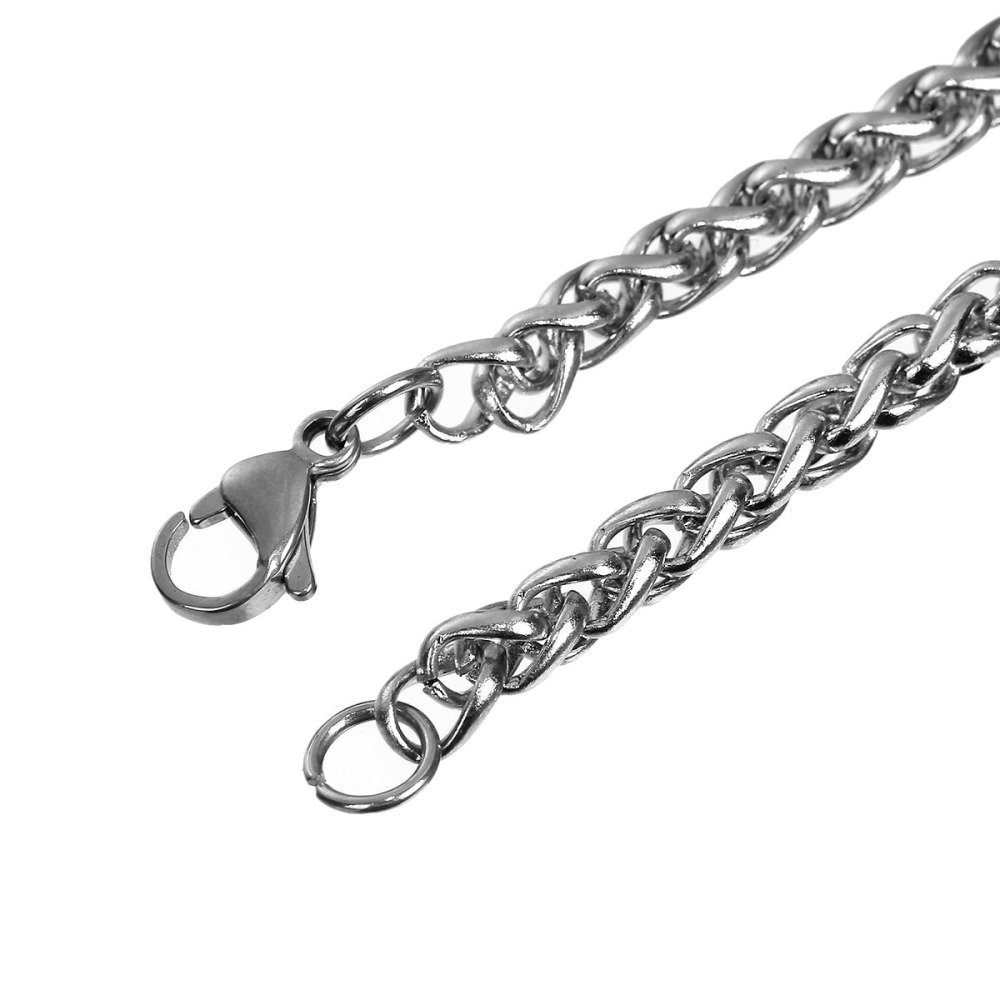 Bracelete N°05 em aço inoxidável 304, 21,5 cm