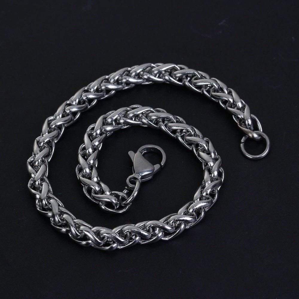 Bracelete N°05 em aço inoxidável 304, 21,5 cm