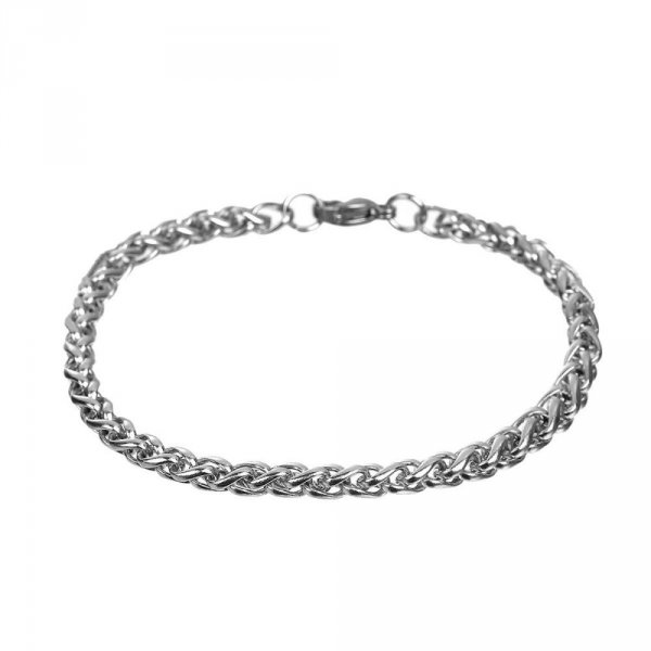 Bracelete N&deg;05 em a&ccedil;o inoxid&aacute;vel 304, 21,5 cm