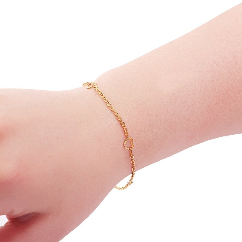 Pulseira N°09 em aço inoxidável 304, 23 cm