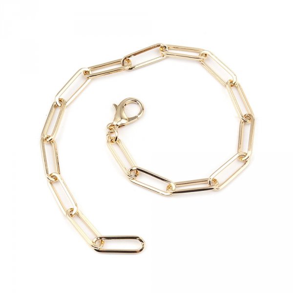 Bracelet maille ovale plaqu&eacute; or 16K 22 cm N&deg;02