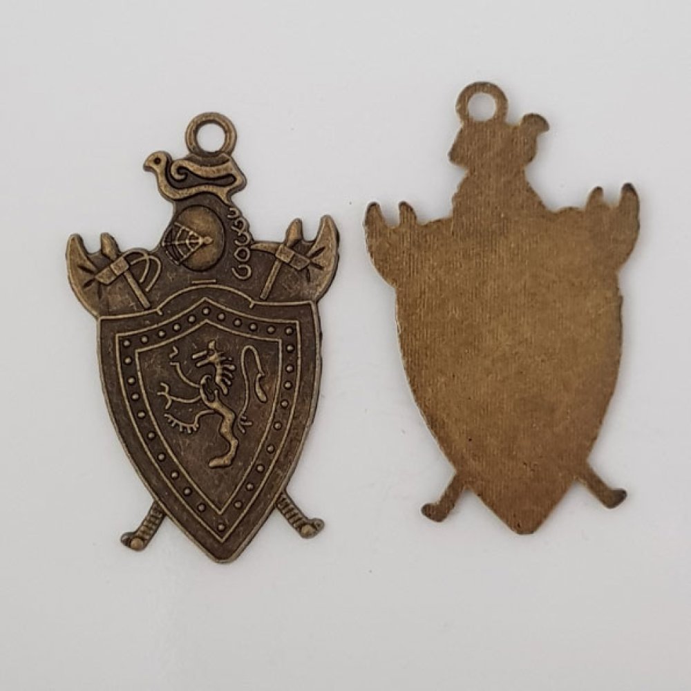 Escudo Blazon Charm Brasão de Armas N°01 Bronze 