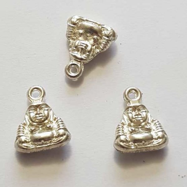 Breloque Bouddha N&deg;05 12 mm Argent Clair