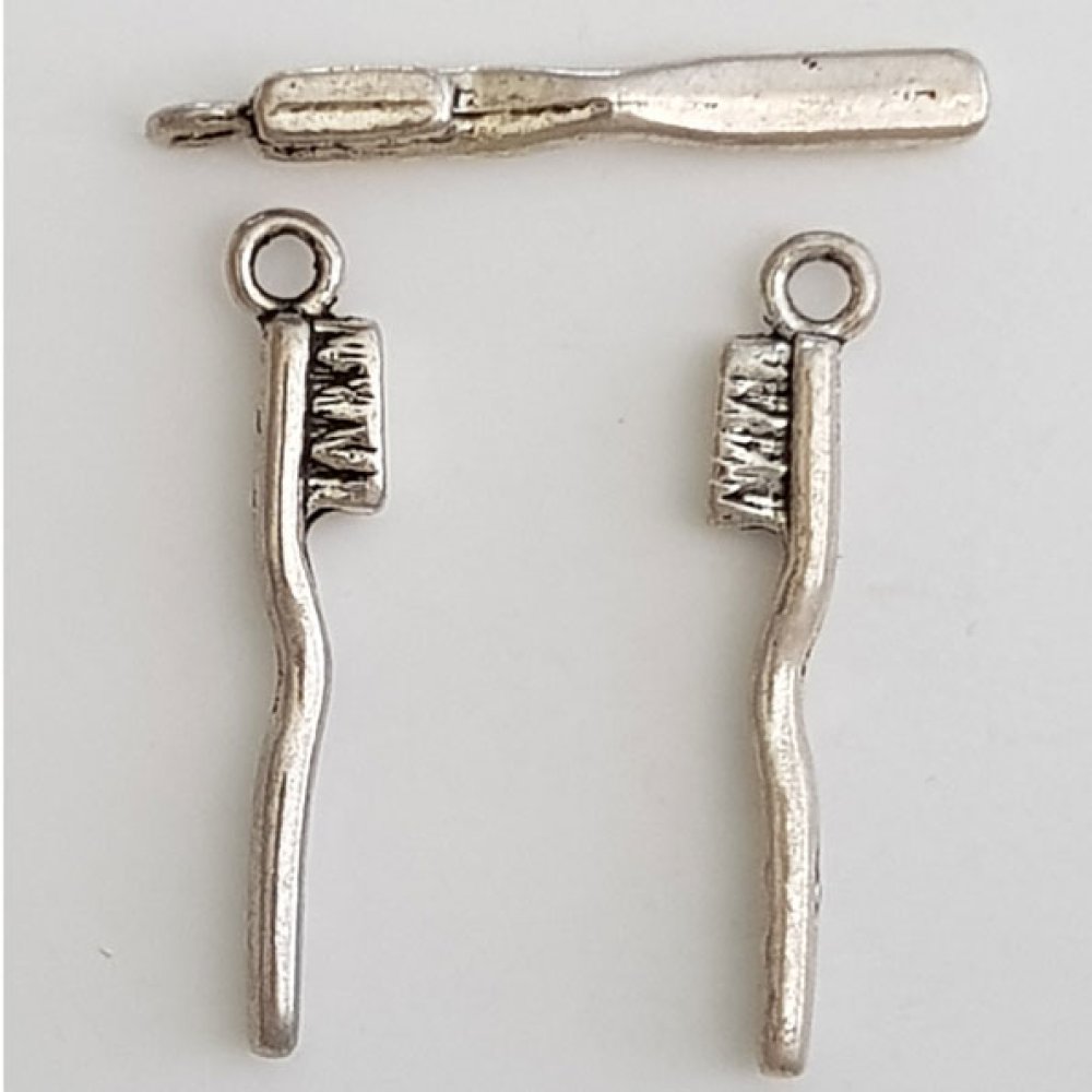 Charm para escova de dentes N°01 Prateado