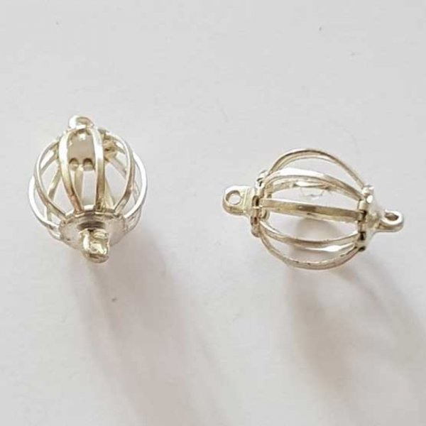 Breloque Cage De 14 mm Argent N&deg;01