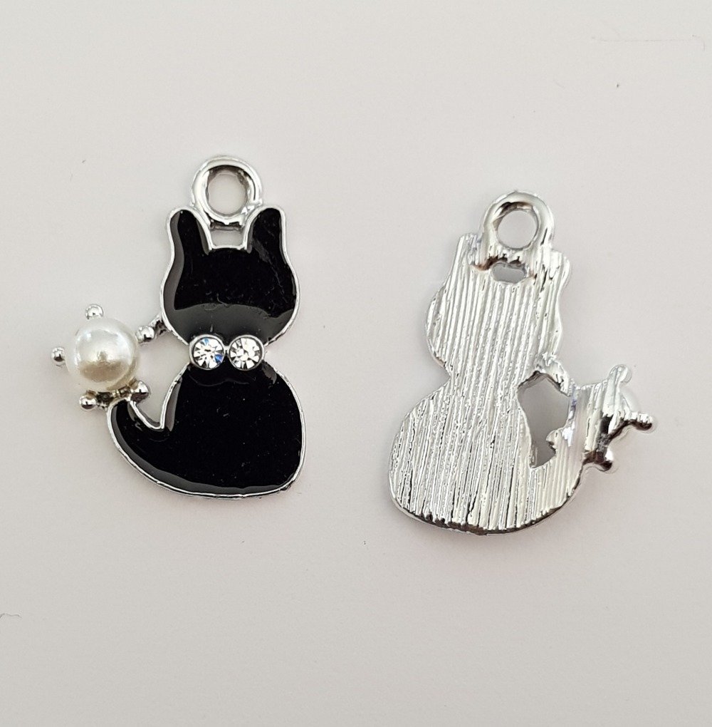 Charm gato N°13 X 5 peças