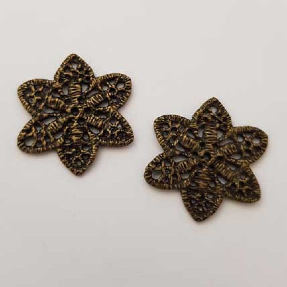 Charm Diversos N°015 Flor de bronze