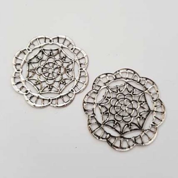 Charm Diversos N&deg;024 Prata Redondo