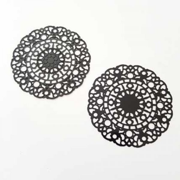 Breloque Divers N&deg;031 Rond Noir