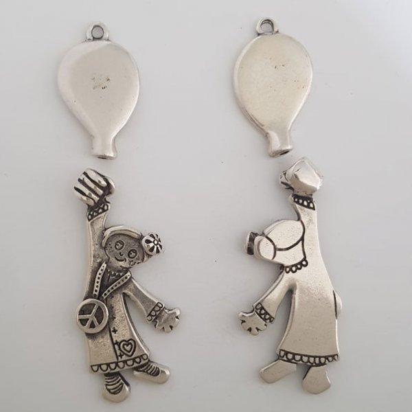 Pendente para crian&ccedil;a N&deg;41-03 Zamak (prateado)