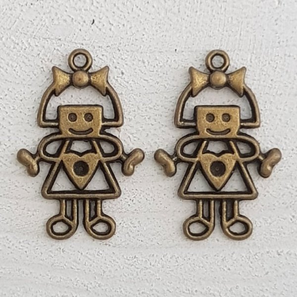 Charm Crian&ccedil;a N&deg;53 Menina Bronze