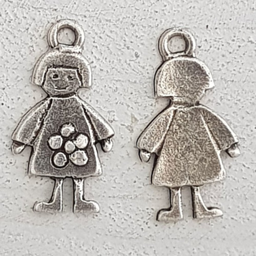 Pendente para criança N°55 Menina Prata