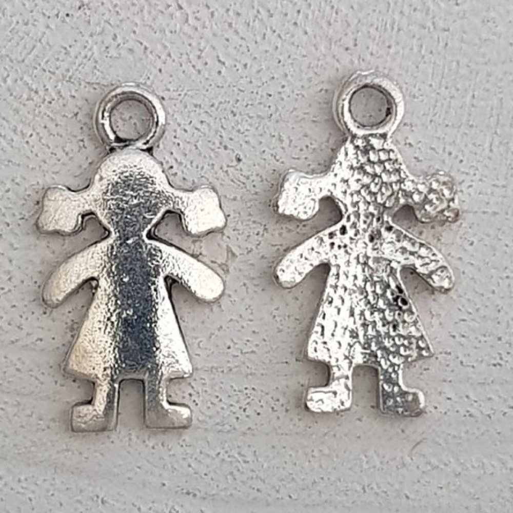 Pendente para criança N°56 Menina Prata