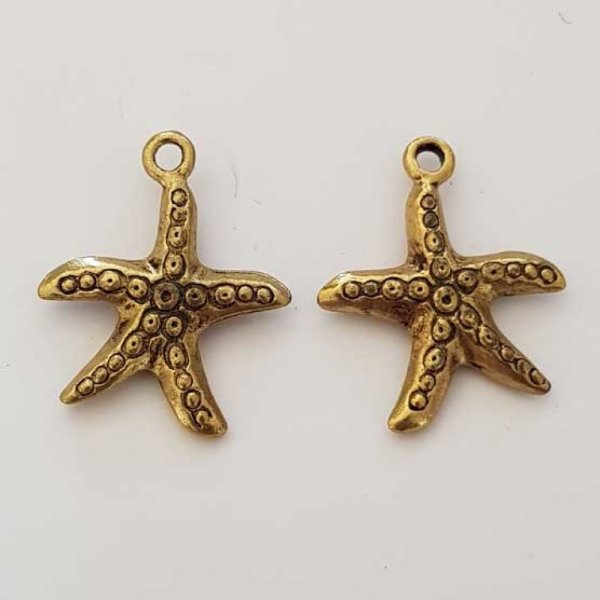 Breloque Etoile De Mer N&deg;03 Dor&eacute;