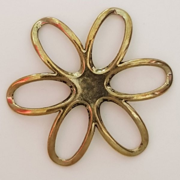 Pendente Flor em Metal N&deg;003 Bronze