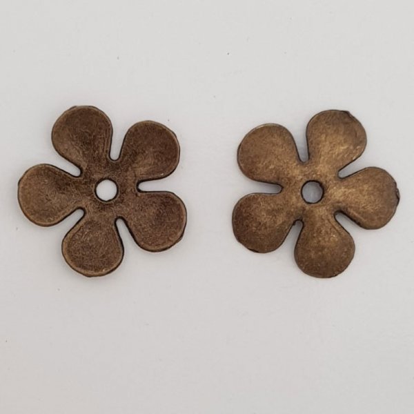 Pendente de flor em metal N&deg;027 Cobre