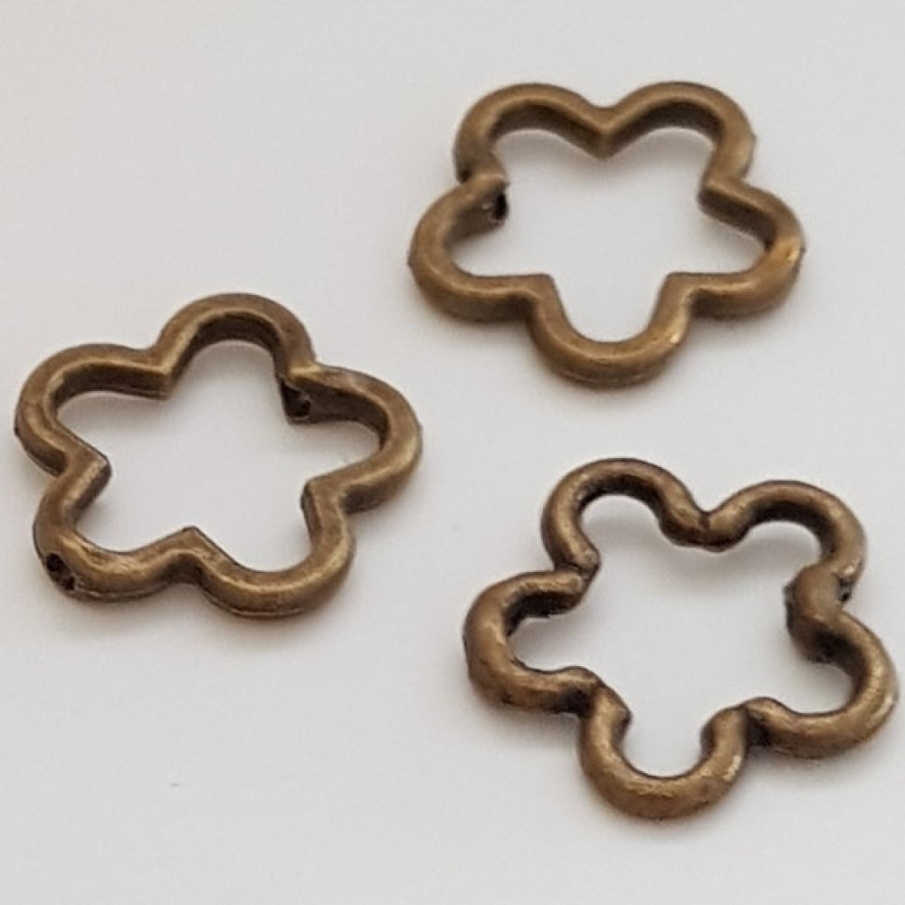 Pendente Flor em Metal N°031 Bronze