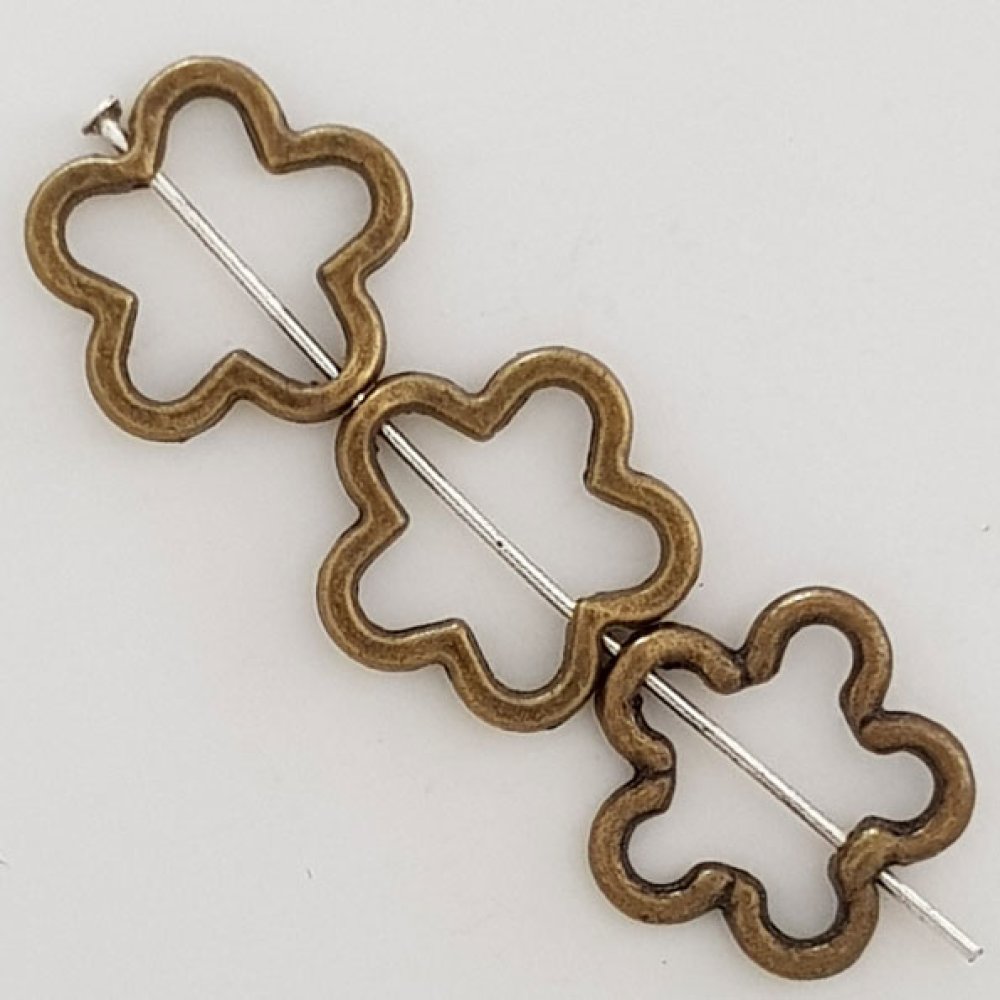 Pendente Flor em Metal N°031 Bronze