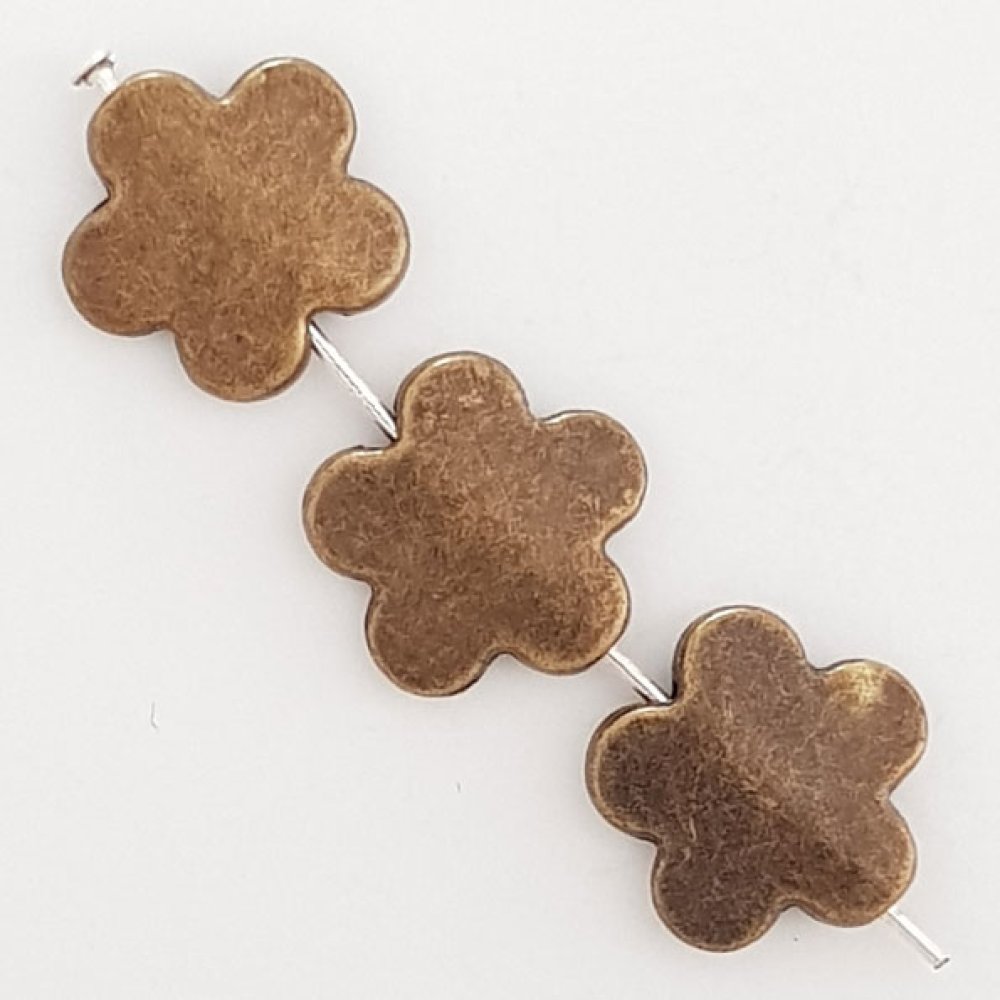 Pendente Flor em Metal N°032 Bronze