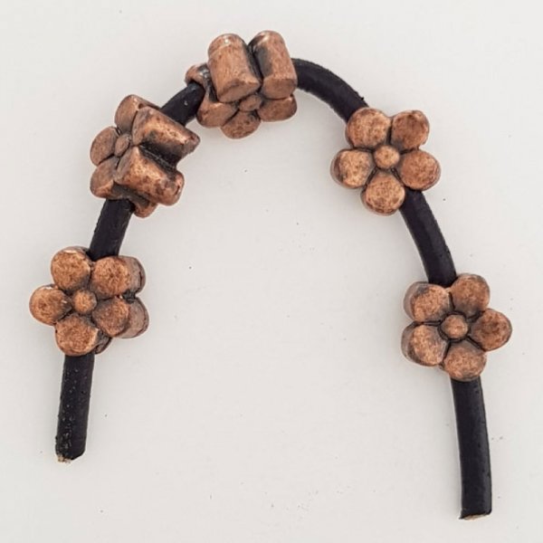 Pendente de flor em metal N&deg;034 Cobre