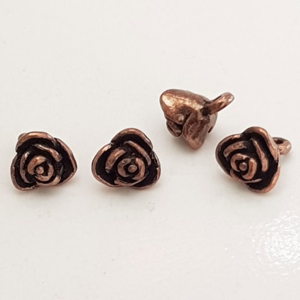Pendente de flor em metal N°036 Cobre