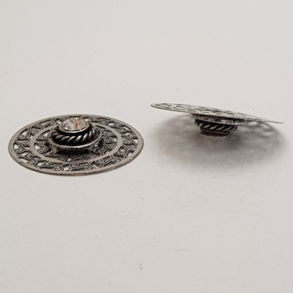 Pendente flor em metal N°060 Prata