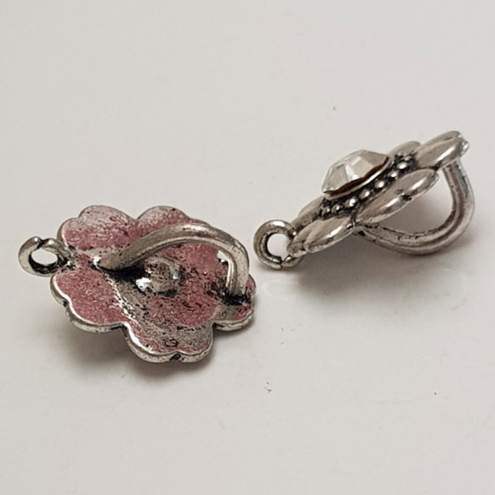 Amuleto de flor Metal N°063 Prata