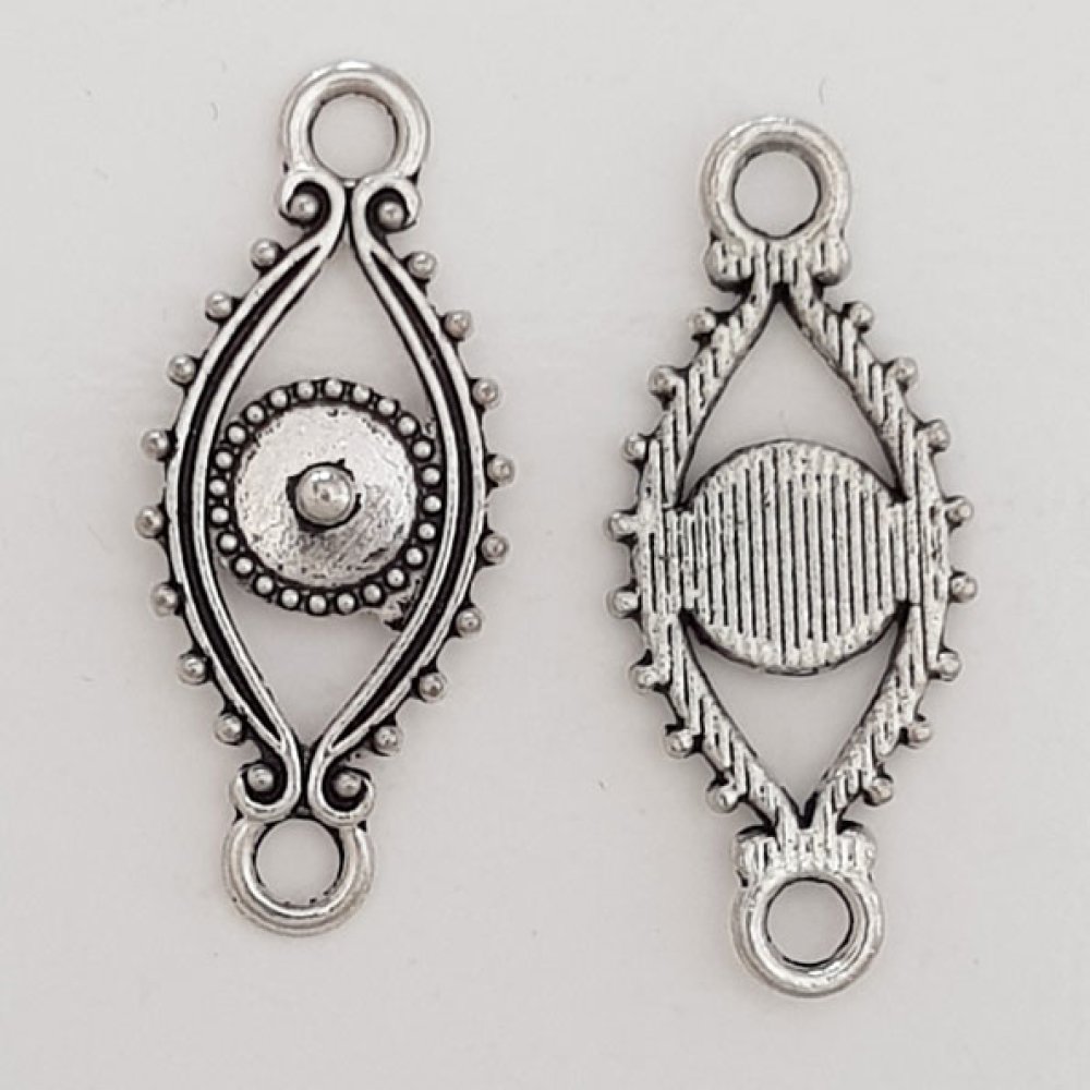 Pendente flor em metal N°075 Prata
