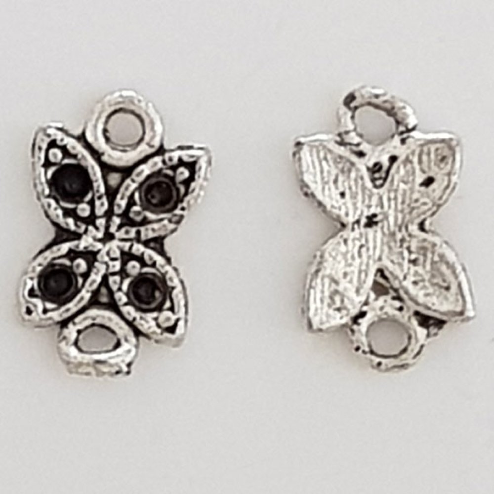 Amuleto de flor Metal N°081 Prata
