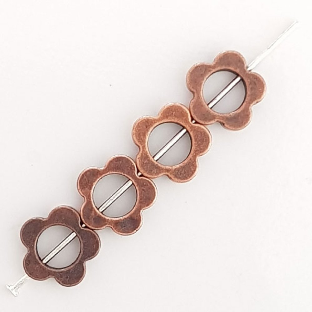 Pendente de flor em metal N°033 Cobre